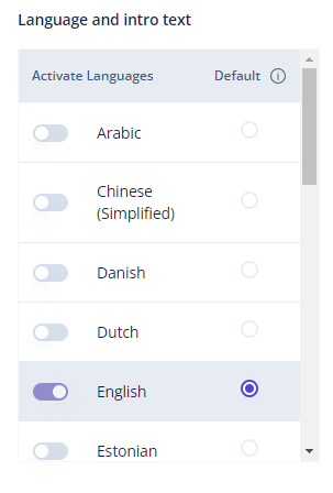 Languages Configuration in the Dixa Dashboard