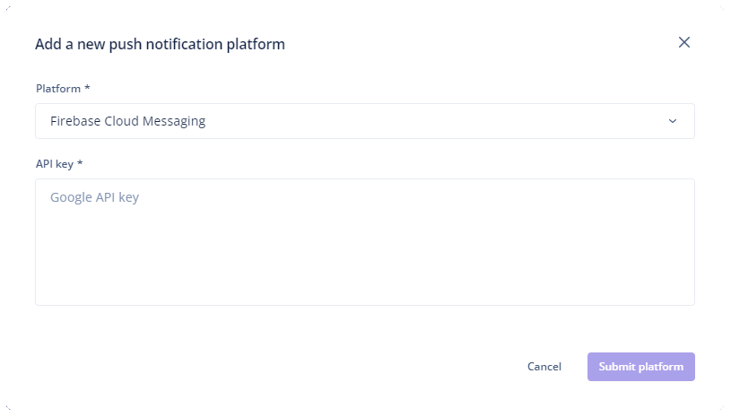 Dixa Dashboard Push Notifications Platform
