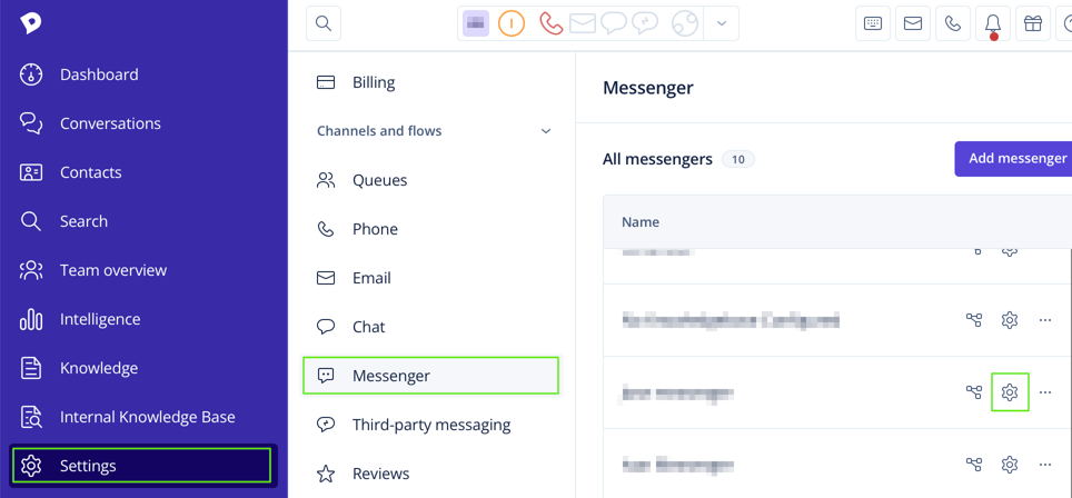 Select messenger