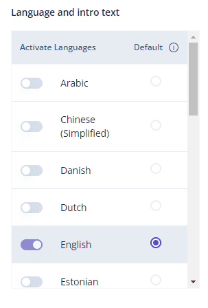 Languages Configuration in the Dixa Dashboard